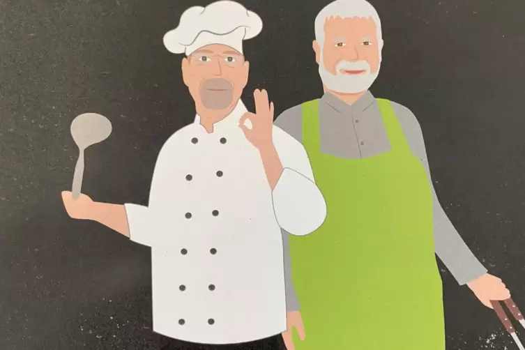 Die Chefs Martin Mosetter (links) und Peter Schubert kochen auch mit. 