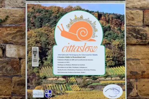 Die Schnecke ist das Symbol der Vereinigung Cittàslow.