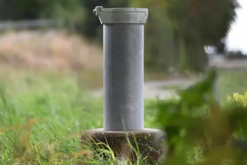 Wasserschutzgebiet Benzenloch: ein Grundwassermesspegel an der Höhenstraße. 