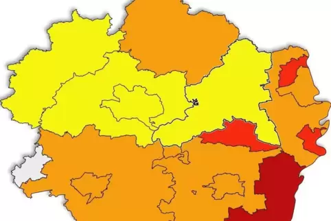 Der Kreis Germersheim weist den höchsten Inzidenzwert in der Pfalz auf. 