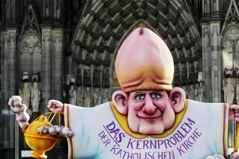 Protest gegen die katholische Kirche in Köln.