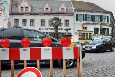 Ab Montag ist die Weinstraße am Marktplatz gesperrt. 