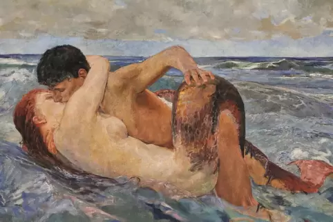 Gefährliche See: Max Klingers (1857–1920) „Sirene (Triton und Nereide)“ aus der Sammlung VillaRomana, Florenz. 