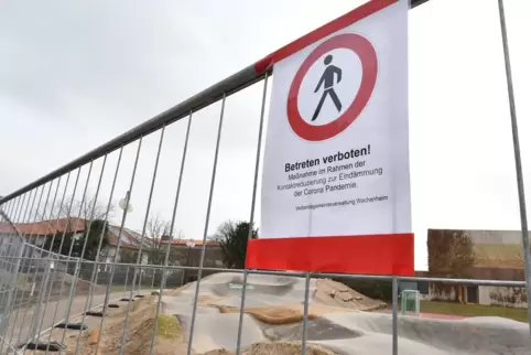 Die Pumptrack-Anlage ist für Besucher am Wochenende gesperrt. 