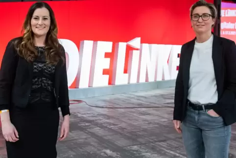 Wollen die Linkspartei in eine bessere Zeit führen: Janine Wissler (links) und Susanne Hennig-Wellsow. 