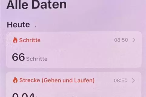 Ziel Zehntausend: Schrittzähler auf dem Smartphone. Ziel Zehntausend: Schrittzähler auf dem Smartphone.