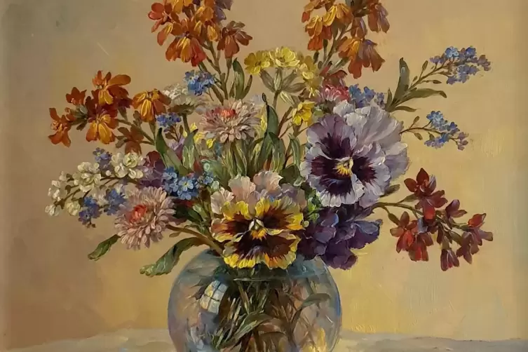 Dieses Blumenstillleben von Alfons Zobel befindet sich in Privatbesitz.