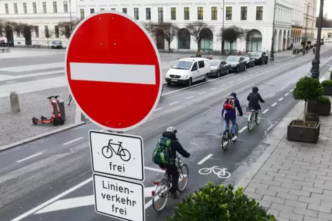 Mehr Platz für Radfahrer: Brienner Straße in der Münchner Innenstadt.