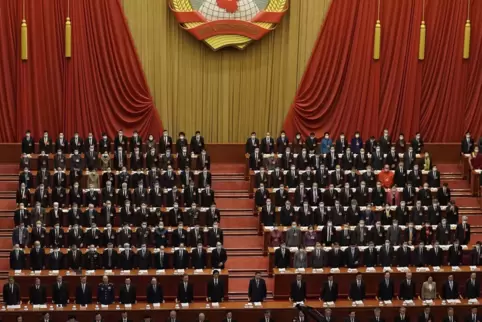 Chinas Volkskongress beim Auftakt 2021.