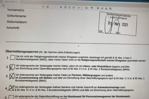 So sieht das Widerspruch-Formular aus. 