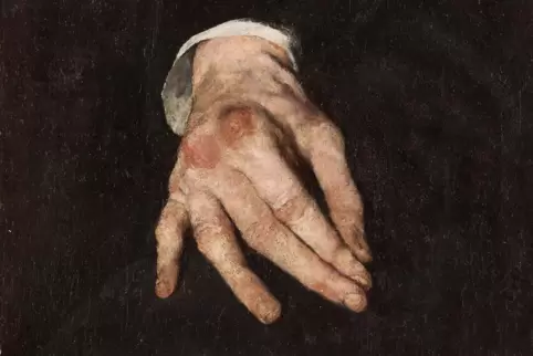 Wilhelm Leibls Gemälde „Die rechte Hand aus dem Langbehn-Bildnis“ von 1877 aus der Sammlung der Kunsthalle sollen Betrachter kün