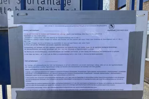 Mit dem Inkrafttreten der 17. Corona-Verordnung des Landes Rheinland-Pfalz ist am Montag, 8. März, auch das Westpfalzstadion im 