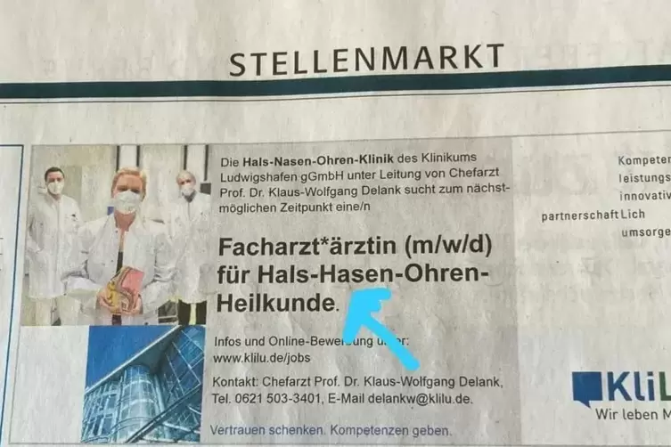 Lustiger Vertipper. 