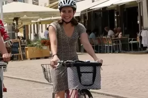 Wichtige Aufgabe für Fabienne Körner: Radeln im Dienst.