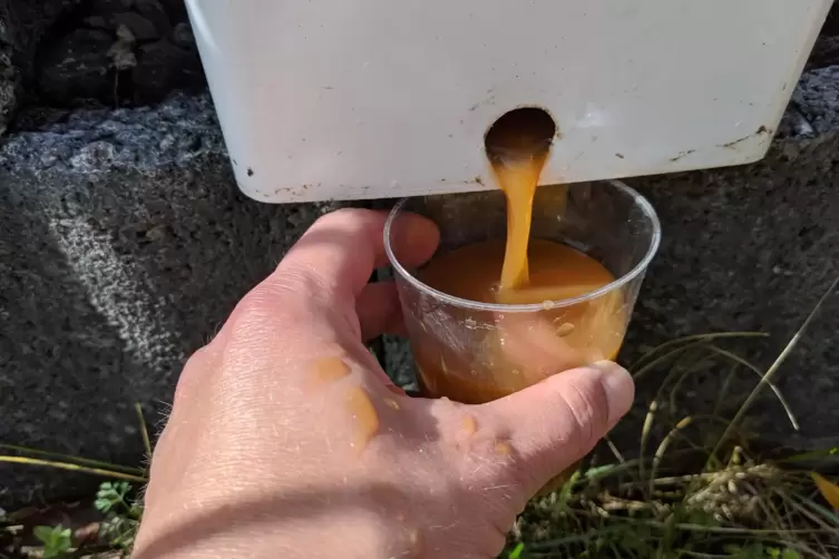 Die Fermentationss&auml;fte k&ouml;nnen als D&uuml;ngemittel abgelassen werden. 