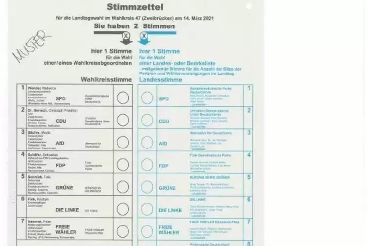 landtagswahlzettel