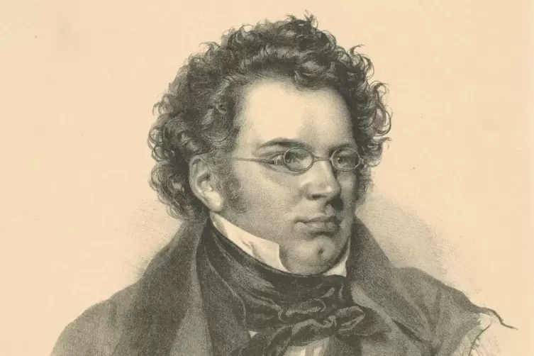Josef Kriehubers Porträt von Franz Schubert. 
