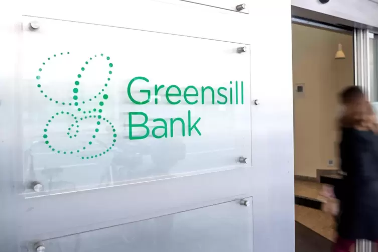 Der Eingang der Bremer Privatbank Greensill, die nun vorerst geschlossen wurde. 