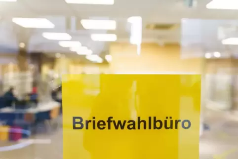 Ein Briefwahlbüro in Frankenthal. 