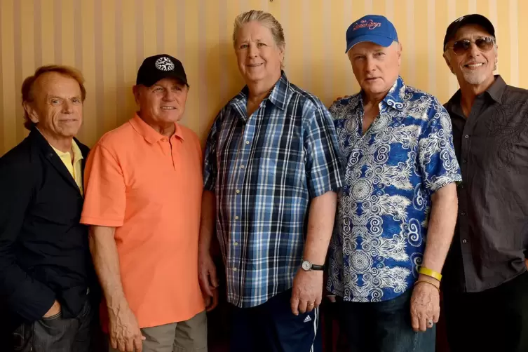 2012 waren sie als Beach Boys noch einmal vereint (von links): Alan Jardine, Bruce Johnston, Brian Wilson, Mike Love und David L