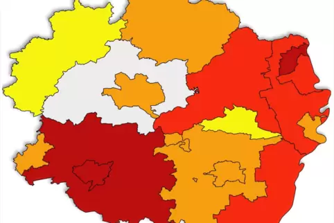 Pirmasens und Frankenthal haben die landesweit höchsten Inzidenzen. 