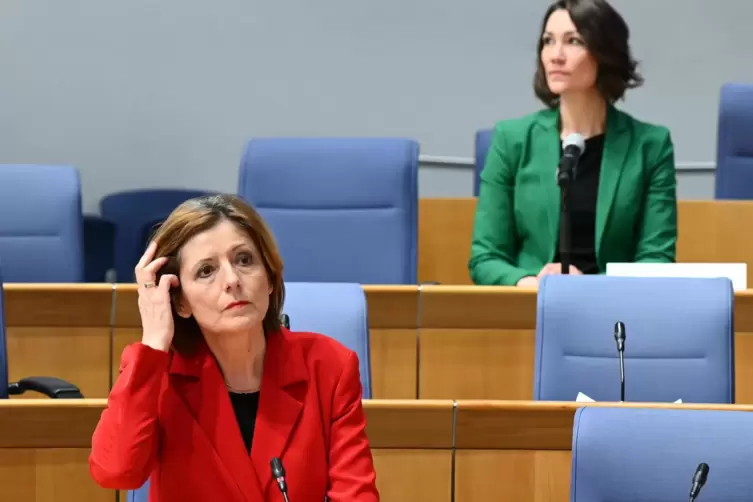Die Ministerpräsidentin Malu Dreyer und ihre kommende Stellvertreterin Anne Spiegel von den Grünen.