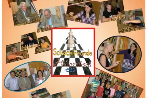 Diese Collage der Schachfreunde Althornbach von 2013 hing im Schachheim (Dorfgemeinschaftshaus), bis der Verein ins Bürgerzentru