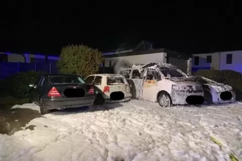 Ein Bild der Verwüstung nach dem Brand eines E-Autos. 