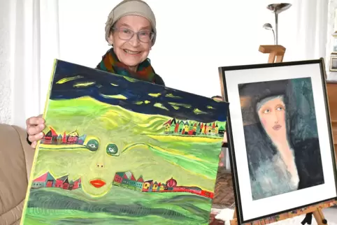 Rosemarie Boudier hat auch die Malerei für sich entdeckt.