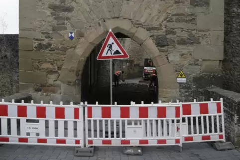 Gesperrt: der Zugang zur Burg. 