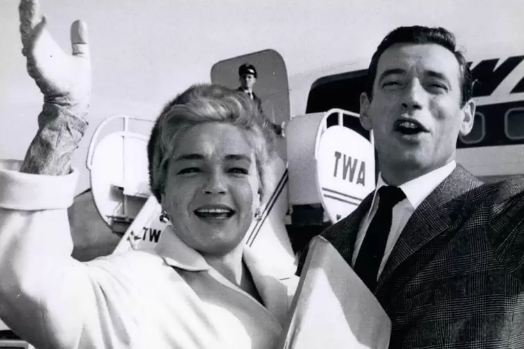 Gemeinsam unterwegs: Simone Signoret und Yves Montand 1959.
