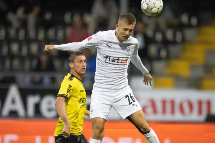 Testspiel-Tor: Torben Müsel trifft für die Borussia-Profis am 4. September 2020 beim 4:0-Sieg zum 3:0 bei VVV Venlo.