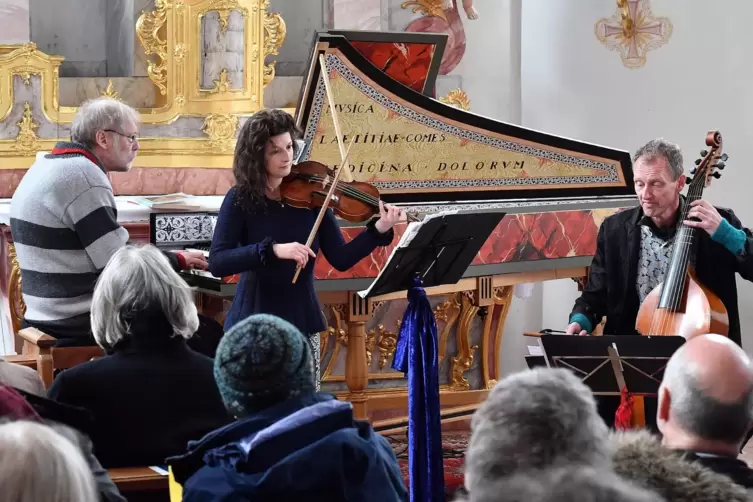 &bdquo;Ich liebe an der Musik die gro&szlig;e Bandbreite&ldquo;, sagt Markus Kroell (rechts), der Kontrabass, Cello sowie s&auml;mtliche Vertreter der 