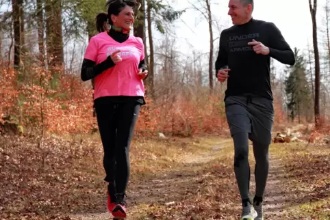 Joggen bis zu viermal wöchentlich: Isolde und Stefan Woll.