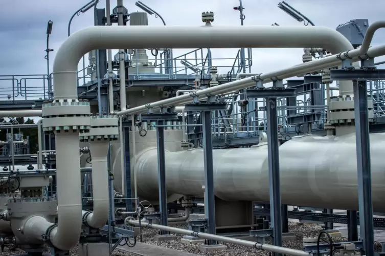 Rohsysteme der Gas-Anlandestation der Ostseepipeline Nord Stream 2. Die umstrittene Pipeline soll russisches Gas durch die Ostse