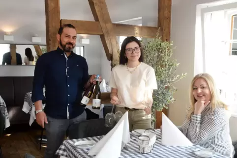 Luciano, Raffaella und Patrizia Runco (von links) freuen sich, wenn sie endlich starten können. 