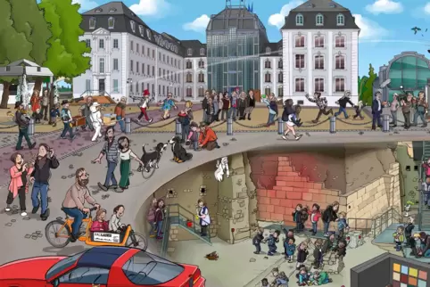 Ab sofort ist ein 100-teiliges Puzzle mit Jürgen Schanz’ Schloss-Wimmelbild erhältlich.