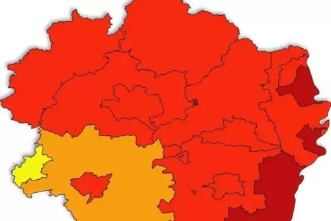 Zweibrücken und der Kreis Südwestpfalz haben eine Sieben-Tage-Inzidenz, die unter 50 liegt. 