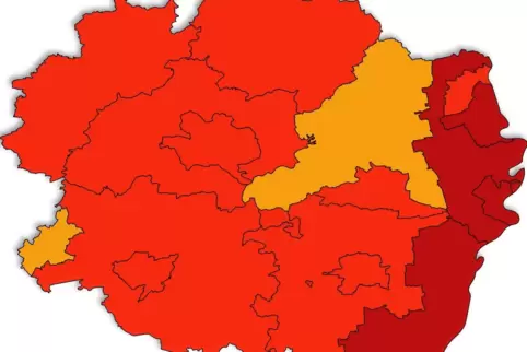 Zwei Kommunen sind am Donnerstag unter der 50er-Inzidenz.