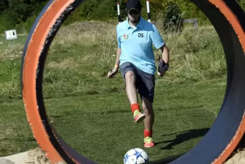 Ist Fußballgolf Sport? Hier bei der Weltmeisterschaft 2016 (im Bild Daniel Schmitt) sieht es zumindest so aus.