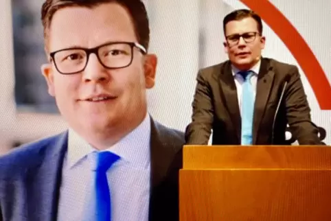 Kartes bei seiner Bewerbungsrede beim virtuellen Parteitag. 