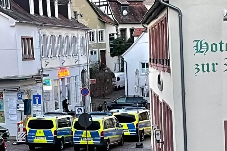 Polizeieinsatz in der Blieskasteler Altstadt.