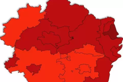 Im Kreis Kusel gibt es derzeit auf sieben Tage gesehen die wenigsten Infektionen pro 100.000 Einwohner.