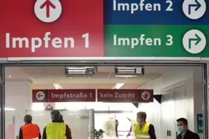 Das Impfzentrum in Neustadt: Laut Impfkoordinatorin Kobel musste noch kein Impfstoff verworfen werden.