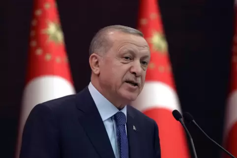 Der türkische Präsident Erdogan: Wutausbrüche sind wahrscheinlich. 