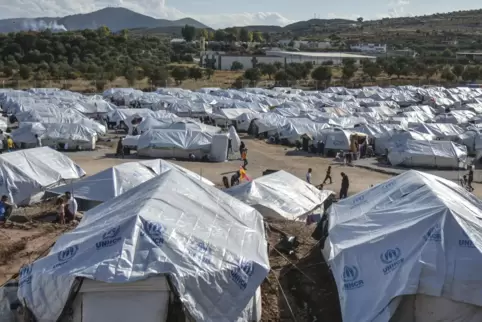 Flüchtlingslager auf der griechischen Insel Lesbos. 