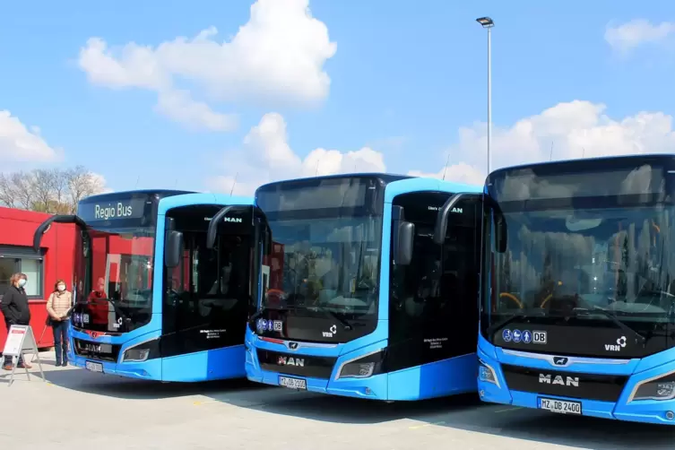 13 neue Busse in VRN-Blau werden ab Mitte Mai in und um Kandel unterwegs sein.
