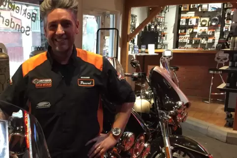 Pascal Vergnaud, Chef von Harley-Davidson Rhein-Neckar in Ludwigshafen-Ruchheim. 