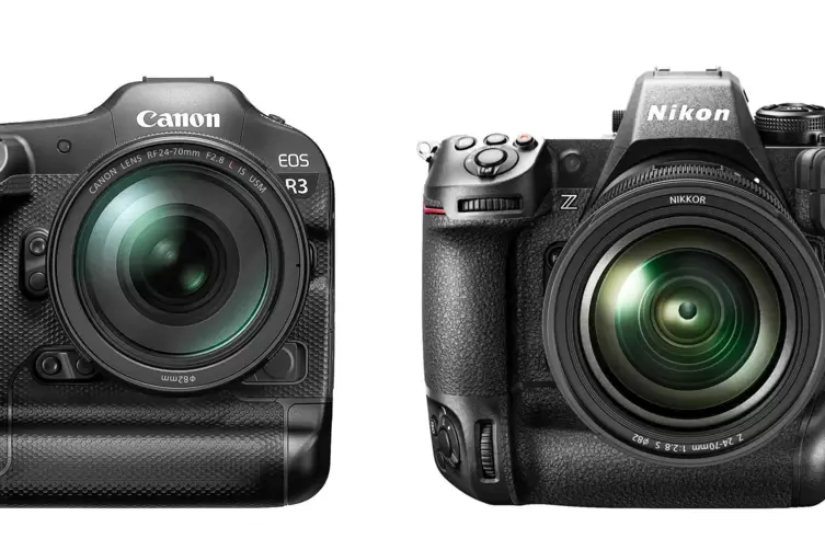 Zwei zukünftige Flaggschiffe der spiegellosen Zunft: die Canon R3 und die Nikon Z9.