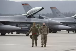 Auf der Ramsteiner Air Base: Im März gab es eine Übung mit F16-Kampfjets aus Spangdahlem.